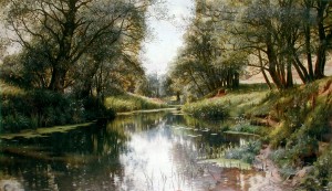 Landscape with a river and several trees